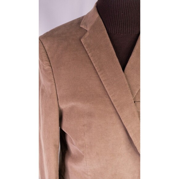 Joseph & Feiss 100% Cotton Beige Corduroy Blazer Sport Jacket Size 46R 2-Button - Picture 5 of 13